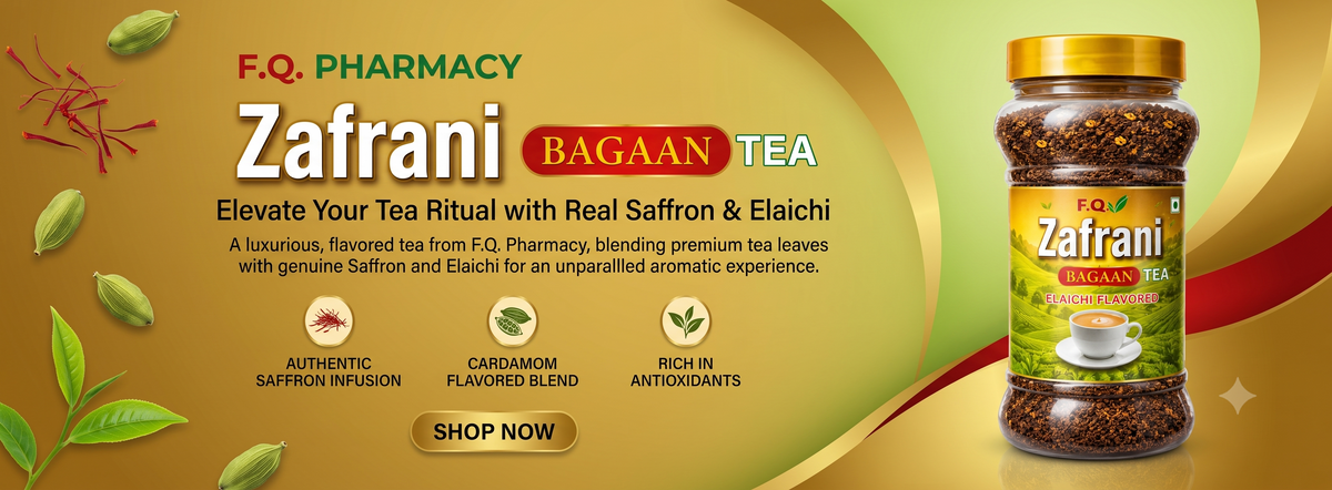 Zafrani Bagaan Tea with saffron & elaichi, rich in antioxidants, cardamom flavored blend
