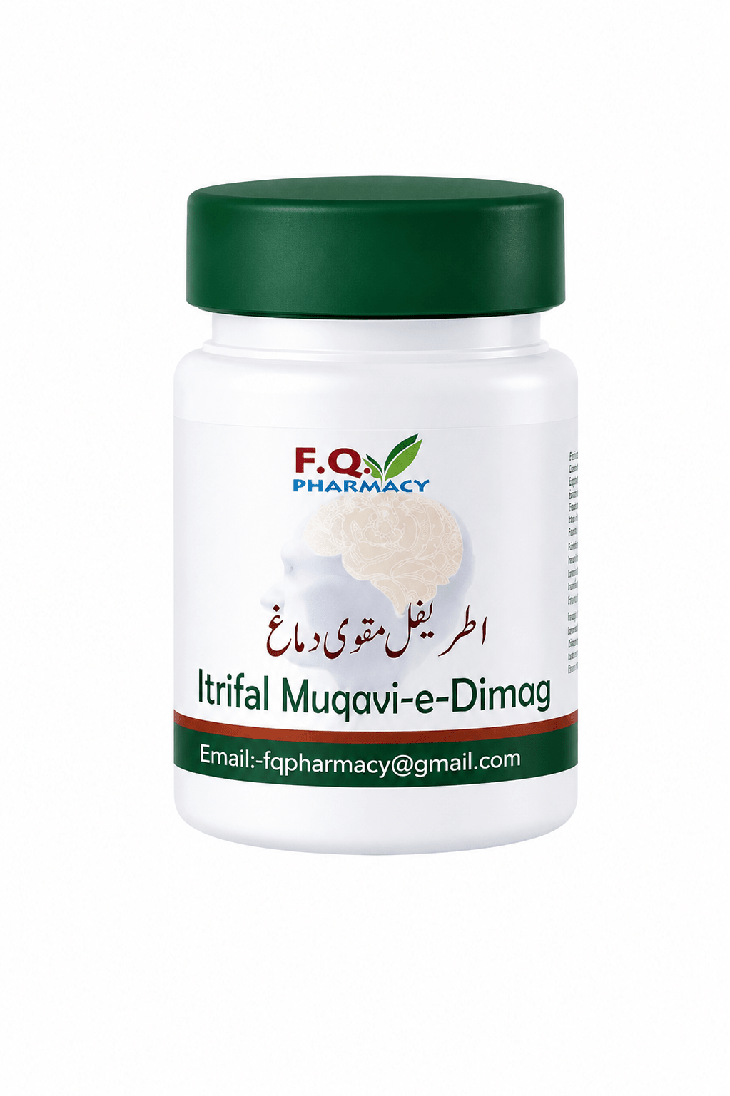 Itrifal Muqavi-e-Dimag herbal Unani medicine bottle for brain health by F.Q. Pharmacy